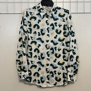 MAZIK Women S Long Sleeve Button Down‎ Blouse Leopard 6262